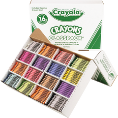 Crayola Classpack Regular Crayons, 16 Assorted Colors, 800 ct