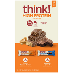 think! High Protein Bars, 20g Protein, Variety Pack, 2.1 oz, 18 ct