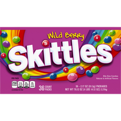 Skittles Wild Berry Full Size Chewy Candy, 2.17 oz, 36 ct