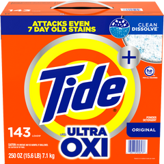 Tide Powder Laundry Detergent, Plus Ultra OXI, HE Compatible, Original Scent, 15.6 lbs