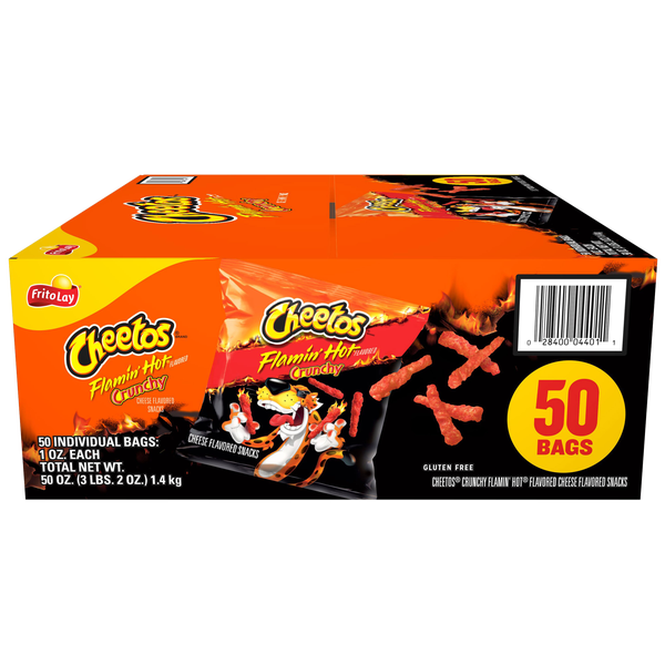 Cheetos Crunchy, Flamin' Hot, 1 oz, 50 ct