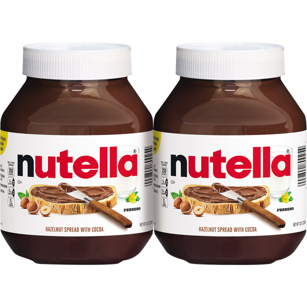 Nutella Hazelnut Spread with Cocoa, 33.5 oz, 2 ct