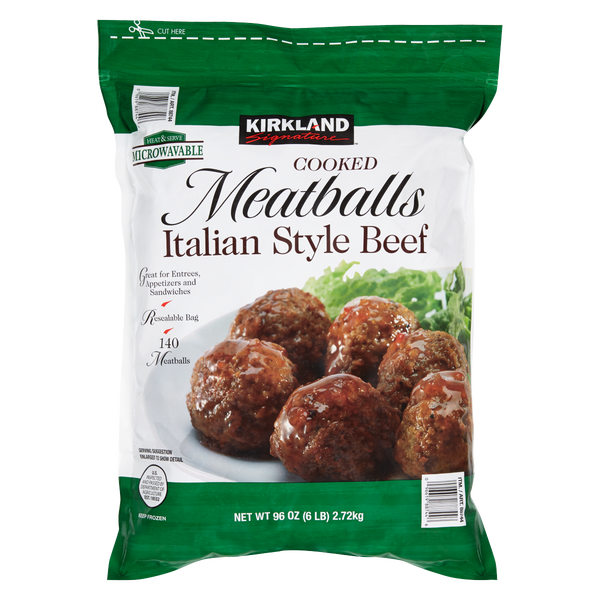 Kirkland Signature Meatballs, Italian Style Beef, 6 lbs