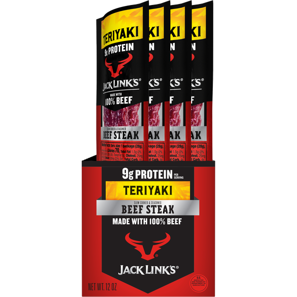 Jack Link's Beef Steaks, Teriyaki, 1 oz, 12 ct