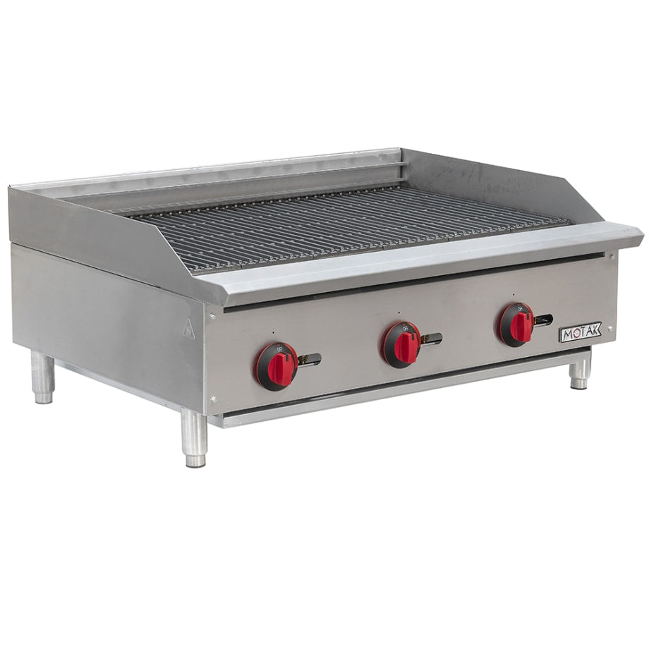 MoTak MBR36 36" Gas Charbroiler w/ Cast Iron Grates, Convertible