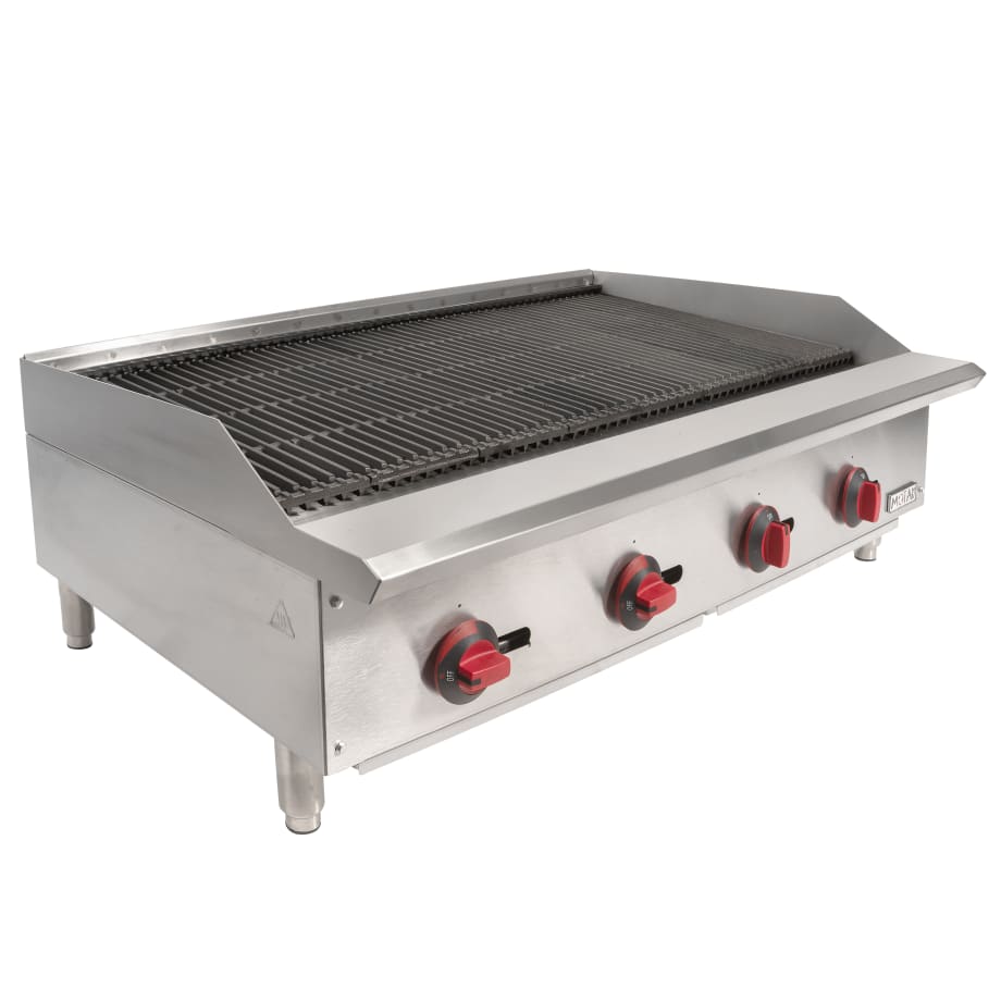 MoTak MBR48 48" Gas Charbroiler w/ Cast Iron Grates, Convertible