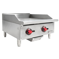 MoTak MGR24 24" Gas Griddle w/ Manual Controls - 3/4" Steel Plate, Convertible