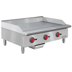 MoTak MGR36 36" Gas Griddle w/ Manual Controls - 3/4" Steel Plate, Convertible