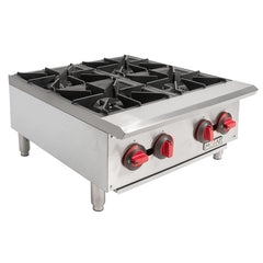 MoTak MHP24 24" Gas Hotplate w/ (4) Burners & Manual Controls, Convertible