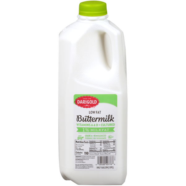 Low Fat Buttermilk, Half Gallon