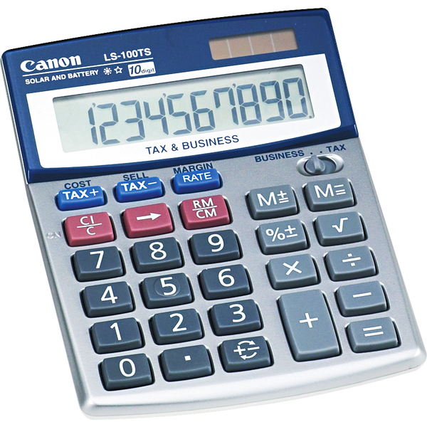 Canon 10 Digit Desktop Business Calculator, 4-1/8"L x 5-1/4"W