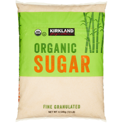 Kirkland Signature Organic Sugar, Fine Granulated, 10 lbs