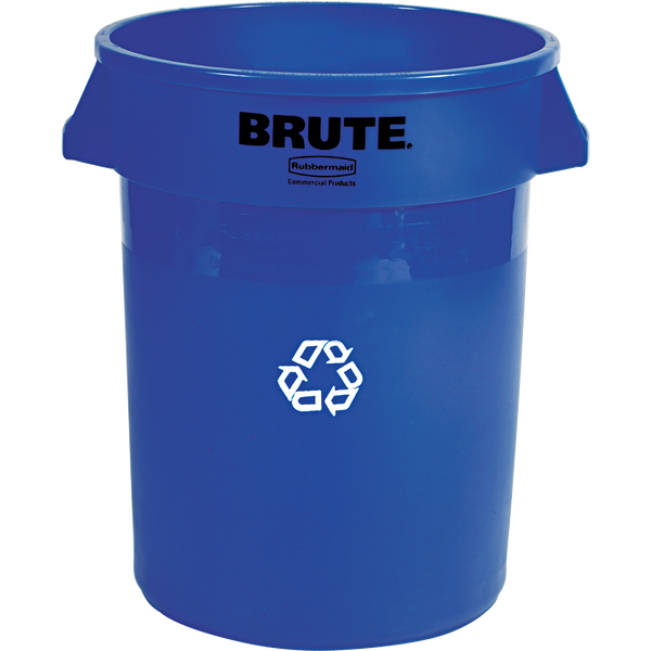 Rubbermaid Commercial Brute Recycling Can, 32 Gallon, Blue