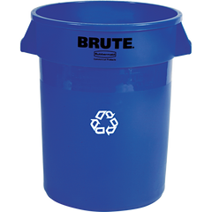 Rubbermaid Commercial Brute Recycling Can, 32 Gallon, Blue