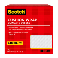 Scotch Bubble Cushion Wrap in Dispenser Box, 3/16" Thick, 12" x 240'