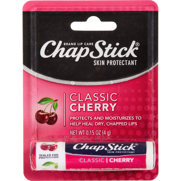 ChapStick Lip Balm, Classic Cherry, 0.15 oz, 12 ct