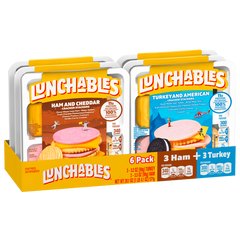 Lunchables Cracker Stackers, Ham and Turkey Variety Pack, 6 ct