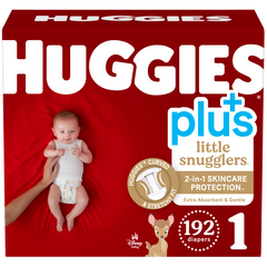 Huggies Plus Diapers, Size 1, 192 ct