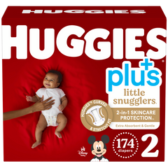 Huggies Plus Diapers, Size 2, 174 ct