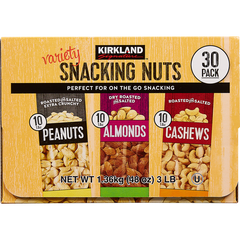 Kirkland Signature Snacking Nuts, Variety Pack, 1.6 oz, 30 ct