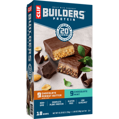 CLIF Builder's Protein Bar, 20g Protein, Variety Pack, 2.4 oz, 18 ct