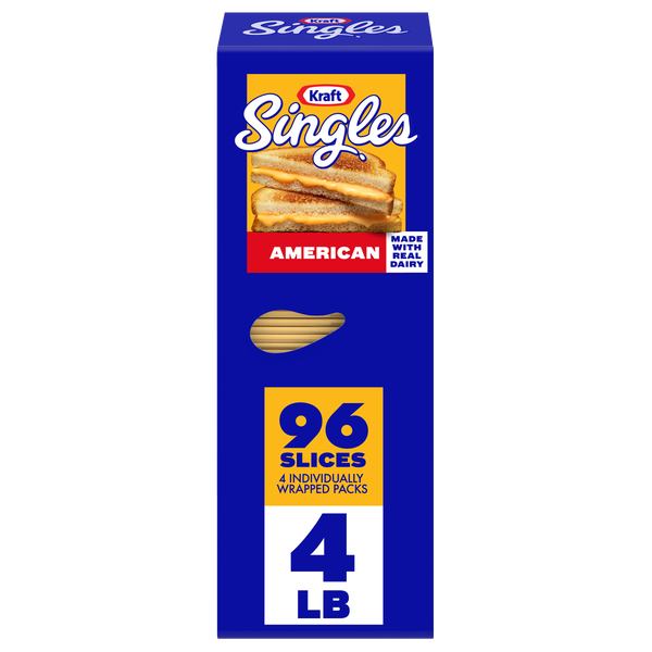 Kraft Singles American Cheese, 96 Slices, 4 lbs