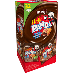 Meiji Hello Panda Cookies, Chocolate, 0.75 oz, 32 ct