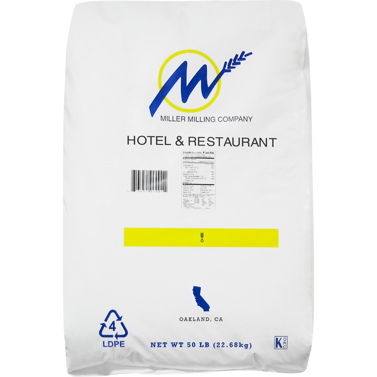 Miller Milling Hotel and Restaurant Flour, 50 lbs