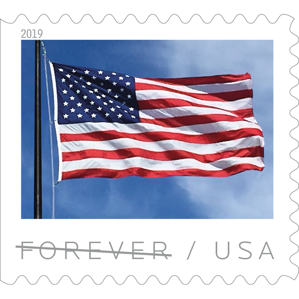 USPS® First-Class FOREVER® Stamps, U.S. Flag Design, Booklet of 20 Stamps, 5 Booklets