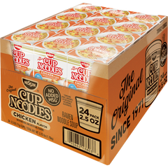 Nissin Cup Noodles Flavored Soup, Chicken, 2.5 oz, 24 ct