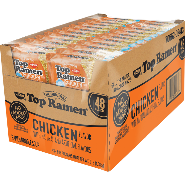 Nissin Top Ramen, Chicken, 3 oz, 48 ct