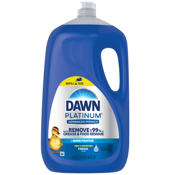 Dawn Platinum Advanced Power Liquid Dish Detergent, Fresh Scent, 90 fl oz