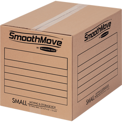 Bankers Box SmoothMove Moving/Storage Box, No Lid, Small, Kraft, 20 ct