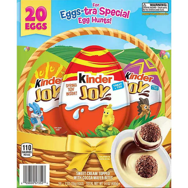 Kinder Joy Easter Chocolate Surprise Egg, 0.7 oz., 20 pk.