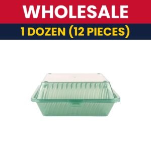 GET 9" Square To Go Food Container, Polypropylene, Jade - 1 Dozen