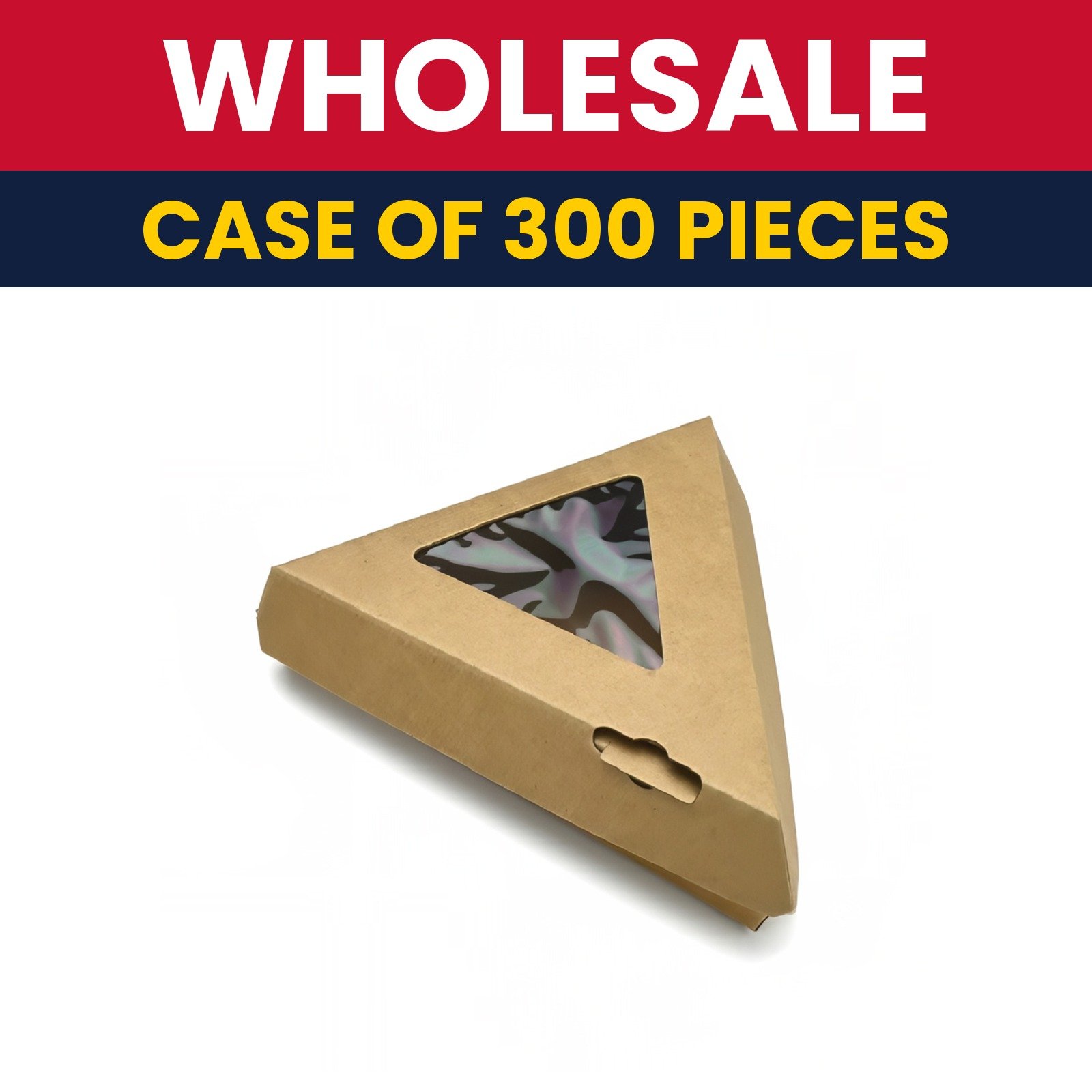 LK Packaging #ReadyFresh? Pizza Slice Container w/ Window - 9" x 8 1/4" x 2", Kraft - Case of 300