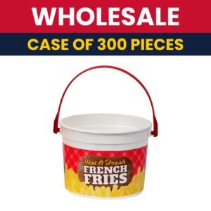Gold Medal 2303 48 oz Plastic French Fry Bucket, 300/Case - Case of 300