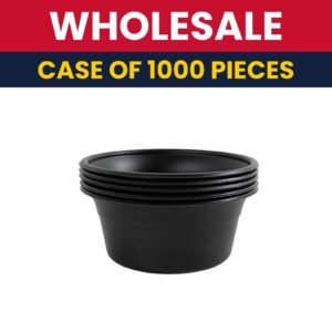 D&W Fine Pack 5 oz Bowl - Polystyrene, Black - Case of 1000