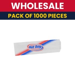Gold Medal 5446 12" King Size Disposable Hot Dog Bags, Dry Wax - Pack of 1000