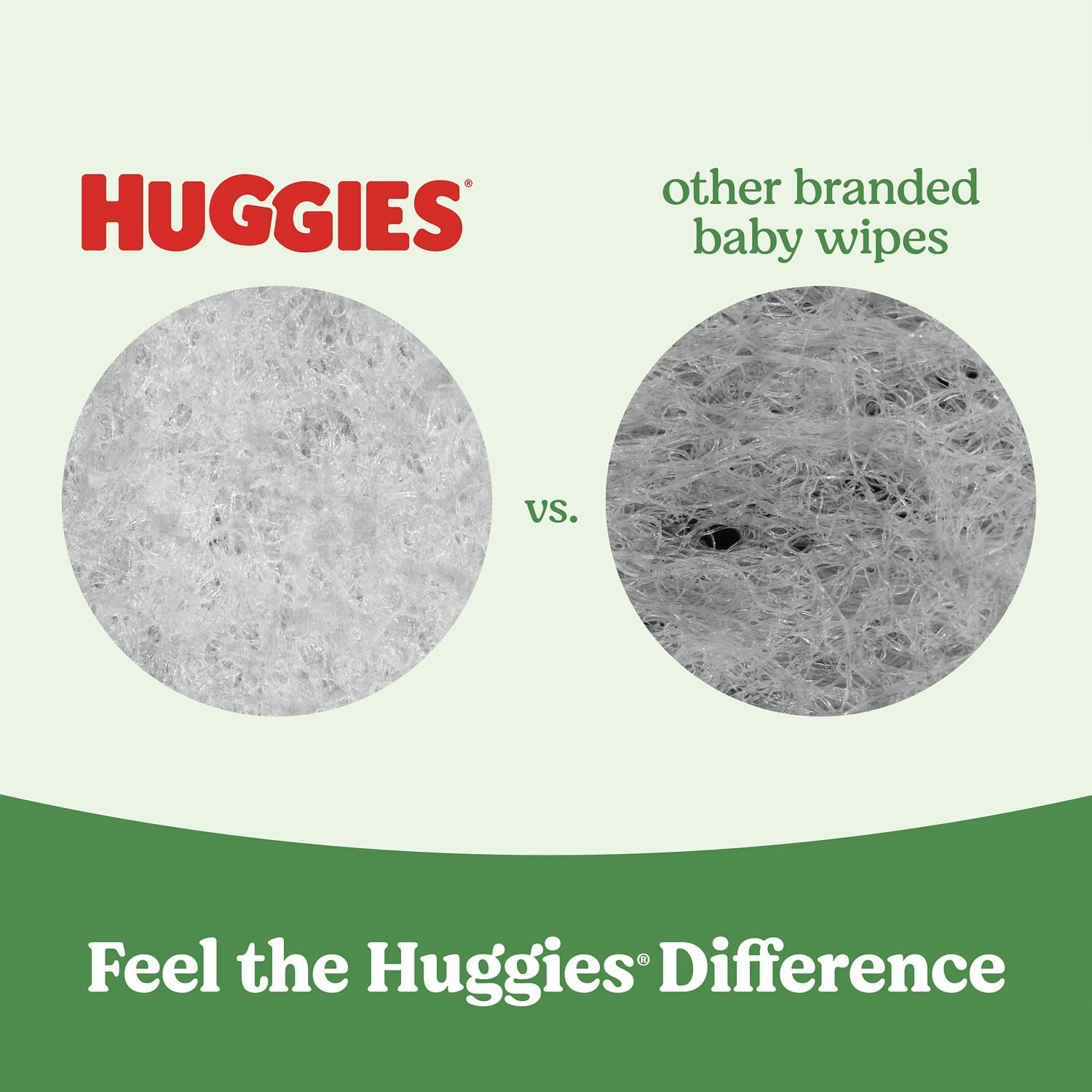 Huggies Natural Care Sensitive Baby Wipes - Unscented, 17 Packs, 1,088 Count, 18.8 lb, Green and White Package, White Wipes - Image 2