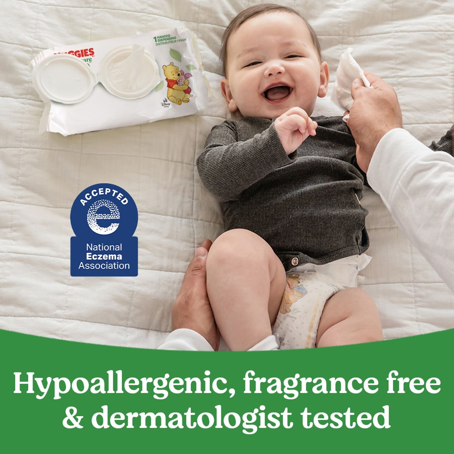Huggies Natural Care Sensitive Baby Wipes - Unscented, 17 Packs, 1,088 Count, 18.8 lb, Green and White Package, White Wipes - Image 6