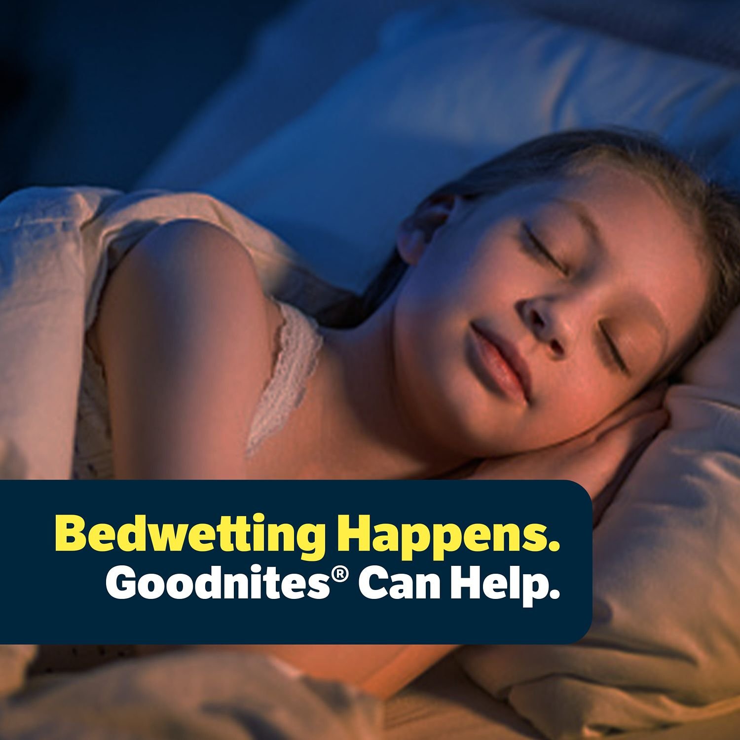 Goodnites Girls' Nighttime Bedwetting Underwear, Size Large, 58 Count, 9.73 lb, Navy Blue Box, White Nighttime Underwear - Image 6