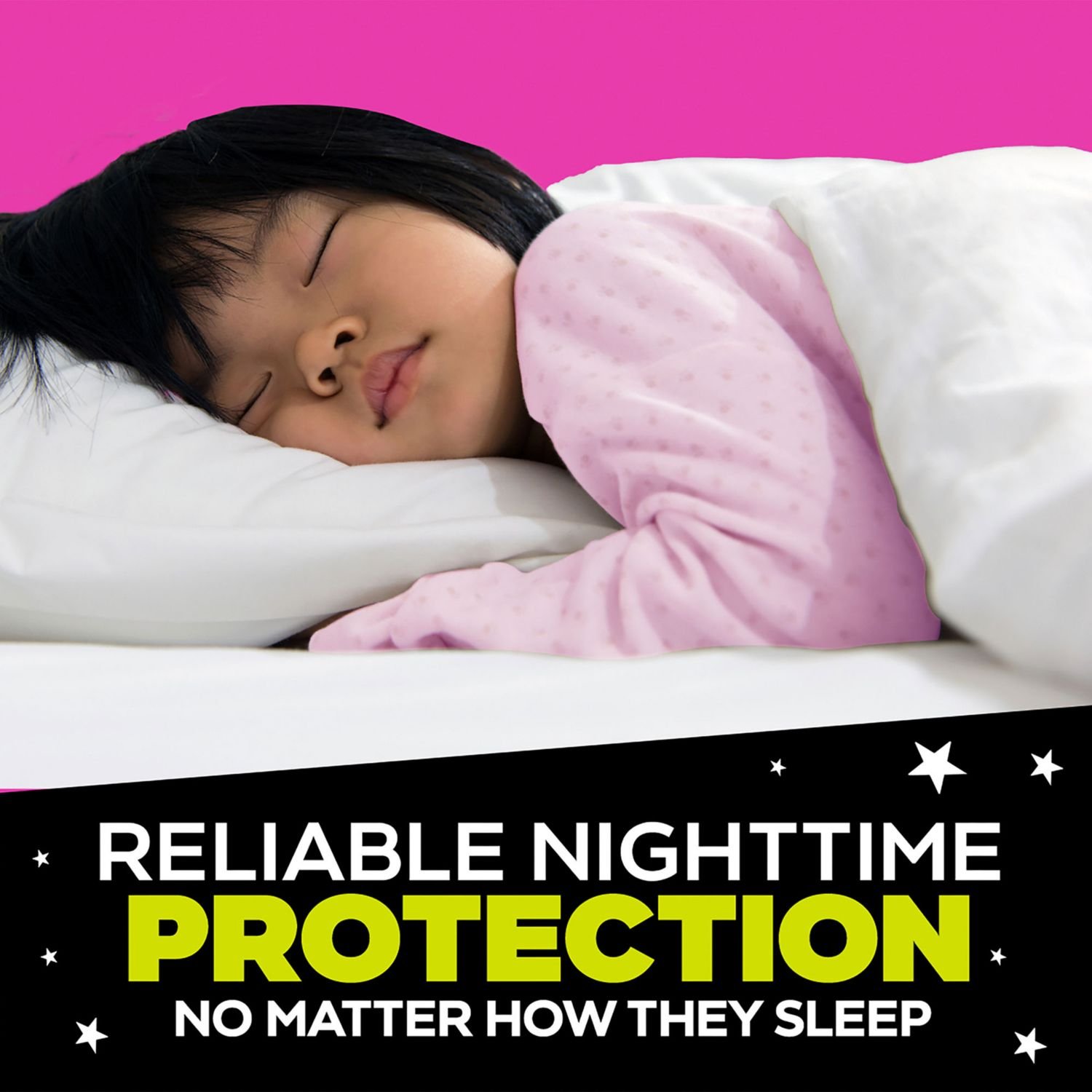 Ninjamas Bedwetting Nighttime Underwear for Girls, Size Small/Medium, 44 Count, 4.58 lb, Black and Pink Box, White Nighttime Underwear - Image 2