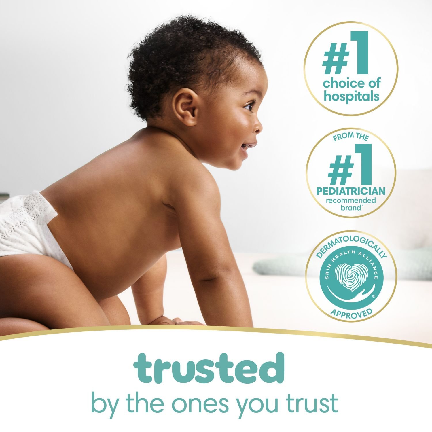 Pampers Baby Wipes Sensitive Fragrance Free Pop-Top Packs, 16 Packs, 896 Count, 17.65 lb, Light Green Package, White Wipes - Image 2