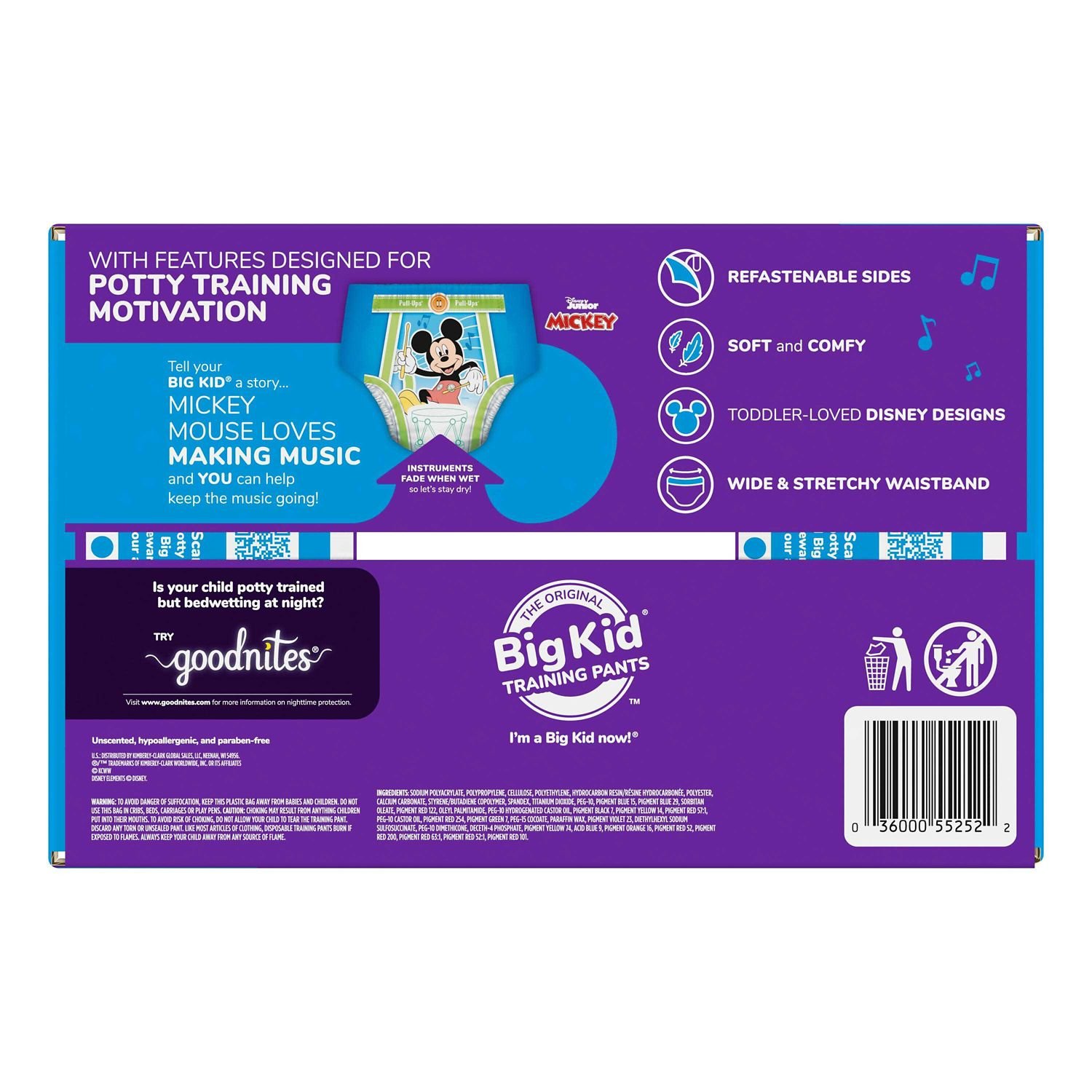 Pull-Ups Boys' Potty Training Pants, Size 5T-6T, 84 Count, 7.9 lb, Blue Box, White Training Pants - Image 5