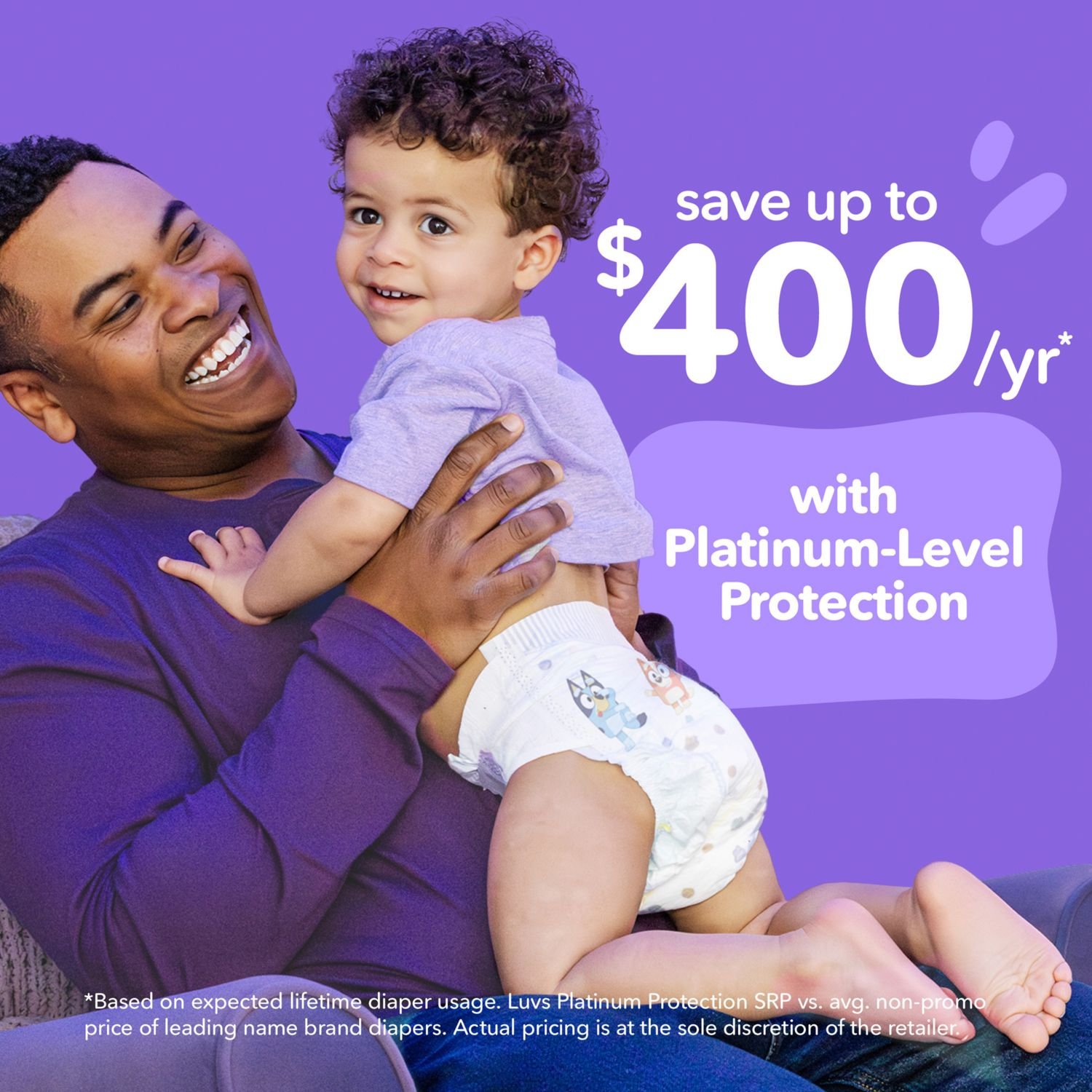 Luvs Platinum Protection Baby Diapers, Size 4, 198 Count, 13.36 lb, Purple Box, White Diapers - Image 3