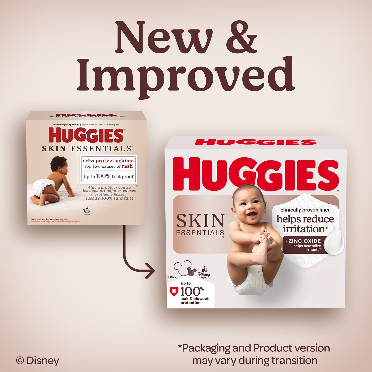 Huggies Skin Essentials Baby Diapers, Size 3, 144 Count, 11.6 lb, White and Red Box, White Diapers - Image 3