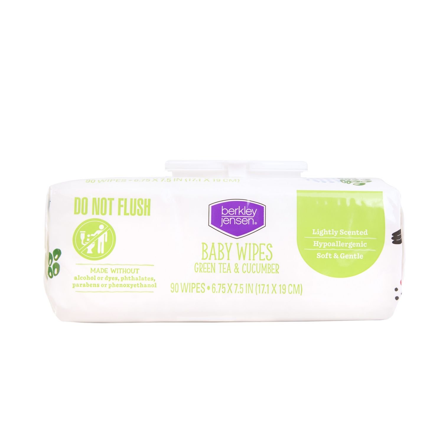 Berkley Jensen Baby Wipes - Green Tea & Cucumber, 12 Packs, 1,080 Count, 17.7 lb, White and Green Package, White Wipes - Image 4
