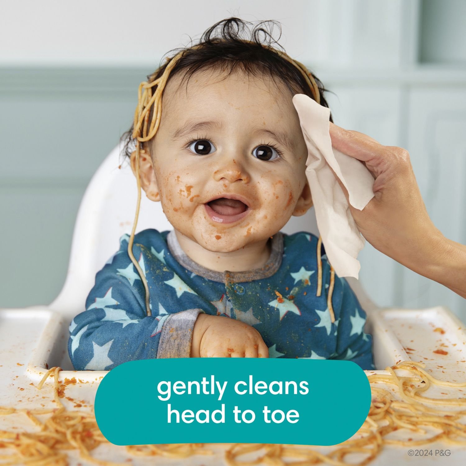 Pampers Baby Clean Wipes - Fresh Scent, 15 Packs, 1,200 Count, 18.06 lb, Teal Package, White Wipes - Image 5
