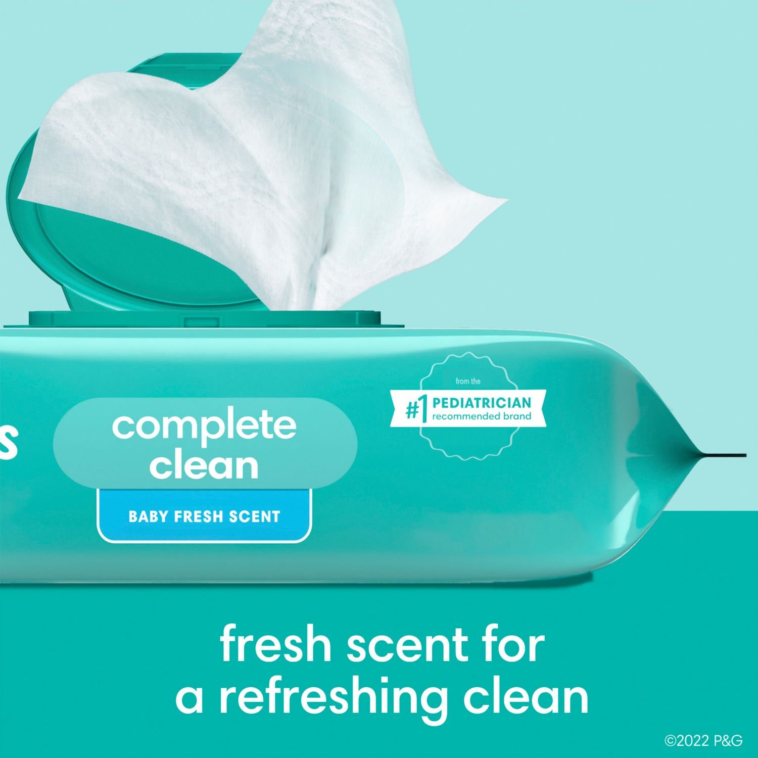 Pampers Baby Clean Wipes - Fresh Scent, 15 Packs, 1,200 Count, 18.06 lb, Teal Package, White Wipes - Image 7